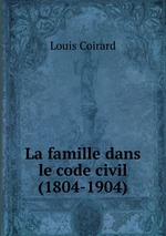 La famille dans le code civil (1804-1904)