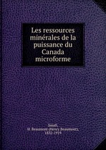 Les ressources minrales de la puissance du Canada microforme