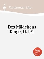 Des Mdchens Klage, D.191
