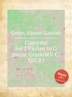 Concerto for 2 Violins in G major, GraunWV C:XIII:87