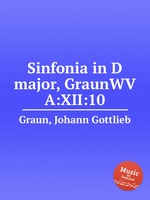 Sinfonia in D major, GraunWV A:XII:10