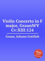 Violin Concerto in F major, GraunWV Cv:XIII:124