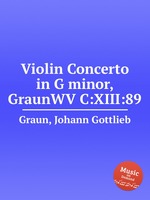 Violin Concerto in G minor, GraunWV C:XIII:89