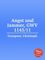 Angst und Jammer, GWV 1145/11