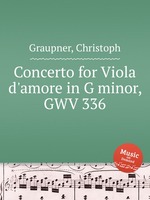 Concerto for Viola d`amore in G minor, GWV 336