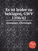 Es ist leider zu beklagen, GWV 1106/41