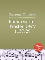 Komm werter Trster, GWV 1137/29