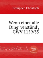 Wenn einer alle Ding` verstnd`, GWV 1159/35