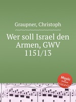 Wer soll Israel den Armen, GWV 1151/13