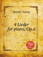 4 Lieder for piano, Op.6