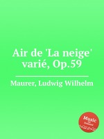 Air de `La neige` vari, Op.59