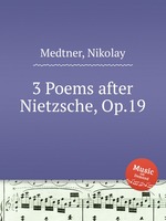 3 Poems after Nietzsche, Op.19