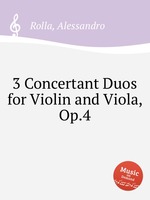 3 Concertant Duos for Violin and Viola, Op.4