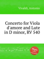Concerto for Viola d`amore and Lute in D minor, RV 540