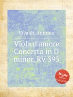 Viola d`amore Concerto in D minor, RV 393