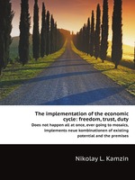 The implementation of the economic cycle: freedom, trust, duty. Does not happen all at once, ever going to mosaics, implements neue kombinationen of existing potential and the premises