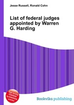 List of federal judges appointed by Warren G. Harding