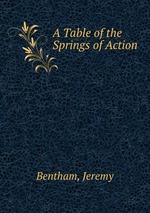 A Table of the Springs of Action