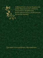 Алфавитный список дворянских родов Черниговской губернии, внесенных в дворянскую родословную книгу, разделенную на шесть частей