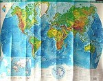 Государства мира. Физическая карта мира. Двусторонняя карта