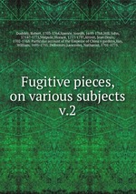 Fugitive pieces, on various subjects