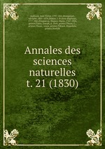 Annales des sciences naturelles