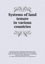 Systems of land tenure in various countries