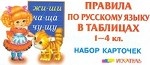 Правила по русскому языку в таблицах. 1-4 класс (набор карточек)