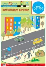 Наглядное пособие. Азбука дорожного движения. Плакат №15. Велосипедная дорожка