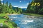 Река в горах. Календарь на 2015 год. Настенный трехблочный квартальный календарь с курсором