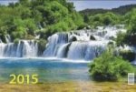 33 водопада. Календарь на 2015 год. Настенный трехблочный квартальный календарь с курсором