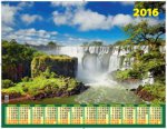 Водопад " Игуасу" . Календарь настенный листовой на 2016 год
