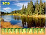 Лесное озеро. Календарь настенный листовой на 2016 год