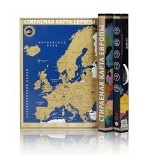 Стираемая карта " Европа" , А2, золото