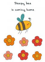 Блокнот для записей " Sleepy bee is coming home"