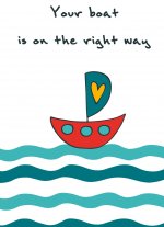 Блокнот для записей "Your boat is on the right way" (А6)