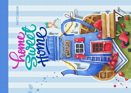 Блокнот. Home sweet home! Waffles (А5 альбомный формат)