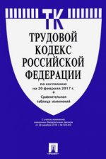 Трудовой кодекс РФ ( по сост. на 20.02.2017г.)+Сравнительная таблица изменений