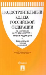 Градостроительный кодекс РФ (по сост.на 15.04.2017 г.)+Сравнительная таблица изменений