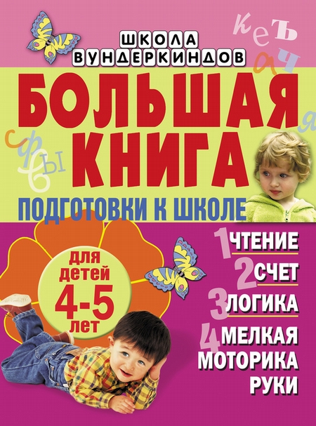 Большая книга подготовки к школе для детей 4-5 лет. Чтение, счет, логика, мелкая моторика руки