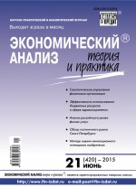 Экономический анализ: теория и практика № 21 (420) 2015