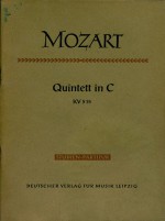 Quintett in C fur 2 Violinen, 2 Violen u. Violoncello
