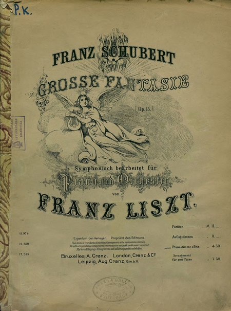 Grosse Fantasie, op. 15, fur Piano und Orchester v. F. Liszt simphonisch bearb. Pianostimme allein