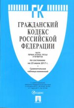 Гражданский кодекс РФ на 25.07.17 (4 части)