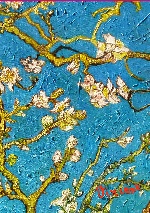 Обложка пластиковая универсальная. Ван Гог. Цветущие ветки миндаля (средний формат) (Арте)