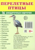 Раздаточные карточки "Перелетные птицы" (16 карточек)