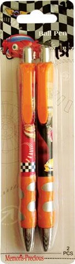 2131-01 Кулькові ручки помаранчеві "Тачки" 2 шт