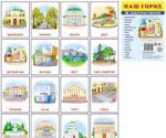 Раздаточные карточки "Наш город" (16 карточек)