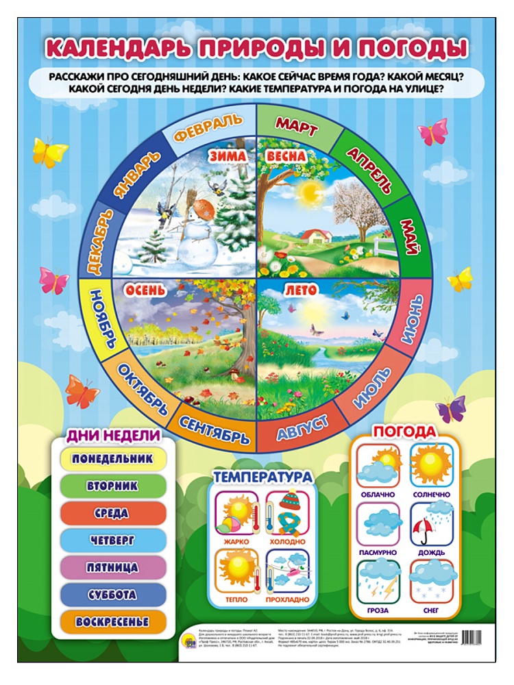 ПЛАКАТ. КАЛЕНДАРЬ ПРИРОДЫ