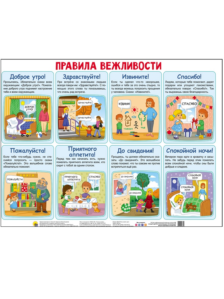 ПЛАКАТ. ПРАВИЛА ВЕЖЛИВОСТИ